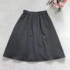 エニィスィス ひざ丈フレアスカート シンプル カジュアル ストライプ ベーシック