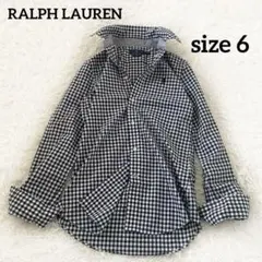 ラルフローレン ギンガムチェック コットンシャツ スリムフィット ポニー刺繍入り