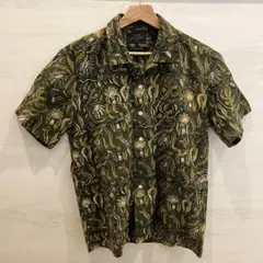 BEAMS PLUS ブロックプリント半袖シャツ S