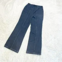 コウベレタス マタニティ センターシームスのびのびセミフレアデニム Fストレッチ