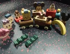 【極⭐︎美品】KIDEA ディズニー 木製列車セット