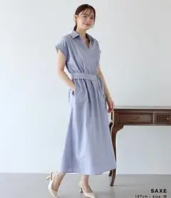 カシュクールシャツワンピース/BLUEEAST