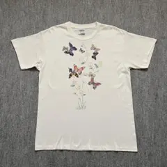 USA製 ONETA XL 蝶 花柄 アートプリント 半袖Tシャツ