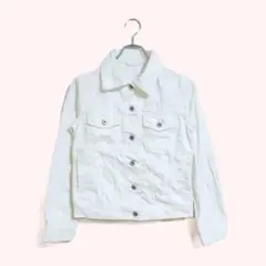 GU デニムジャケット M 白 春秋アウター カジュアル おでかけ 羽織り