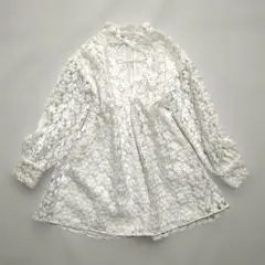 ZARA　チュニック　ワンピース　小花　刺繍　レース