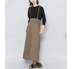 センスオブプレイス アーバンリサーチ サスペンダー付き2wayロングスカート