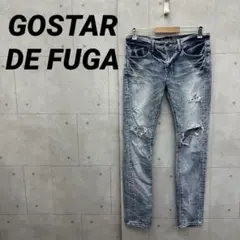 GOSTAR DE FUGA クラッシュダメージデニムパンツ 44 藍色のサムネイル