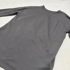 グレー 長袖 Tシャツ コットン 混紡