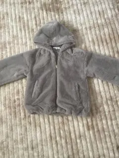 グレー フリース フード付きジャケット 100cm~