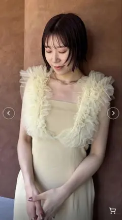 ラグナムーン　LADYショルダーチュール　Iラインドレス　結婚式　お呼ばれ