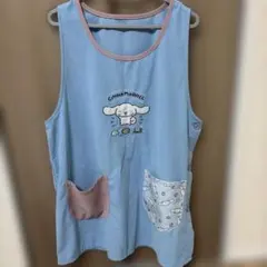 た*ん様 シナモロールエプロンMからL サイズ水色 刺繍のサムネイル