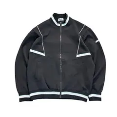 7LA1【80's asics】トラックジャケット　ジャージ　ブラック　古着のサムネイル