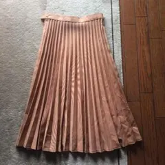 itimi購入 プリーツスカート ブラウン オレンジベージュ キャメルのサムネイル