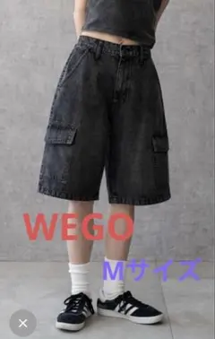 WEGO ヴィンテージウォッシュカーゴデニムハーフパンツ　Mサイズのサムネイル