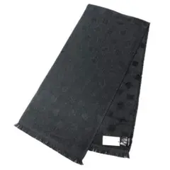 EMPORIO ARMANI ブラック マフラー ストール aq12220