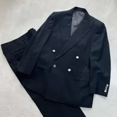 BURBERRYS バーバリー　ダブルスーツセットアップ　銀ボタン　M位　黒