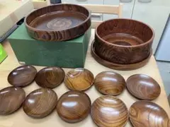 【未使用】天然木 盛皿×10＆銘々皿 ×5セット 大皿24cm 小皿14cm 未使用】天然木 盛皿×10＆銘々皿 ×5セット 大皿24cm 小皿14cm - メルカリ