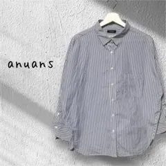 anuans アニュアンス　ストライプ　スタンダード　長袖　シャツ 2025年最新】anuans スタンダードシャツ ストライプの人気