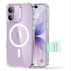 ESR iPhone 17 ケース ワイヤレス充電 カメラボタン付 クリア