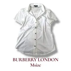 BURBERRY LONDON 半袖シャツ ノバチェック 刻印ボタン ロゴ刺繍