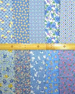 USAコットン　1930's復刻版　ネイビー系カットクロスセットC