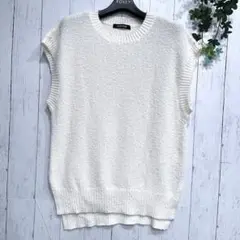 LAUTREAMONTロートレアモン ニットベスト ホワイト サイズ38