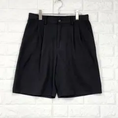 アイゾッド【30】黒系 ショートパンツ ツータック ポケット付 春夏 ゴルフ