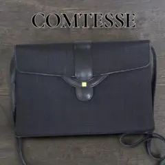 COMTESSE コンテス ショルダーバッグ  ホースヘア    ブラック レディース / 243001001520 コンテスCOMTESSE♡ホースヘアショルダーバッグ ♡黒 ゴールド