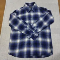 メンズ 長袖チェックシャツ Lサイズ