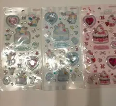 キラキラジュエルシール ウサハナ キティー ふわふわにゃんこ　 セット 正規品