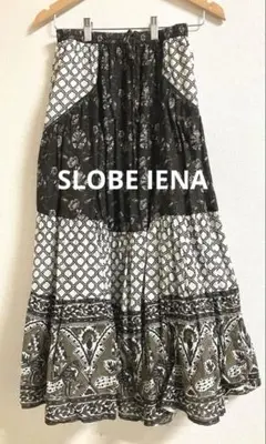 週末価格　SLOBE IENA インドパネルプリントトリミング スカート