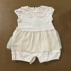 petit main フリル付きロンパース 70