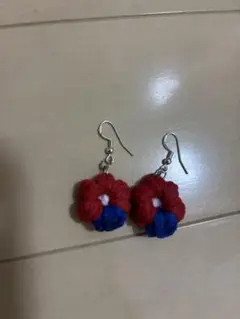 万博カラー　ピアス　ハンドメイド