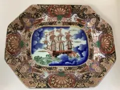 レア　未使用美品　林九郎 作 南蛮船 オランダ船　大皿 レア 未使用美品 林九郎 作 南蛮船 オランダ船 大皿 - メルカリ