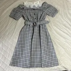 INGNI チェックワンピース　グレー　M