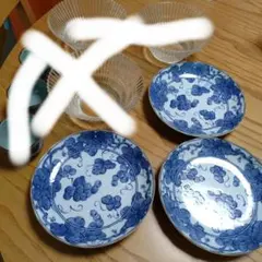 ぴぃ様　専用　　　青陶器皿　　昭和レトロ　美品