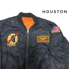 HOUSTON｜ヒューストン　ma-1フライトジャケット ワッペン　ミリタリー