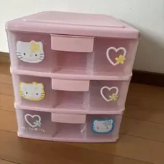 ハローキティ 3段 引き出し 収納 チェスト A4 - メルカリ