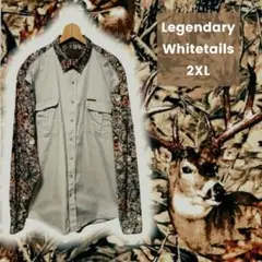 ポ*コ様 ヴィンテージ 長袖シャツ リアルツリー 鹿柄カモフラージュ 2XLT