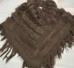 茶色　ポンチョ　モコモコのサムネイル
