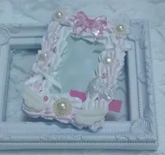 ハンドメイド　硬質ケース　トレカケース　ホイップデコ　推し活　ピンク　白