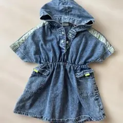 BREEZE デニム風フード付きワンピース 80未使用
