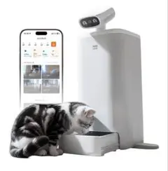 猫用スマート見守りロボット 自動給餌器 AIカメラ 自動給餌計画 360°見守りのサムネイル