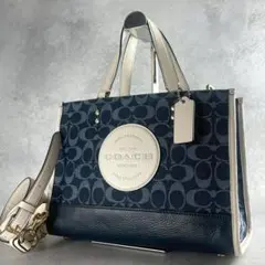 【美品】コーチ デンプシー ショルダーバッグ 2wayシグネチャー C2826
