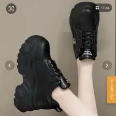 Lace Ladies レザー調厚底ボリュームダッドスニーカー 23.0cmのサムネイル