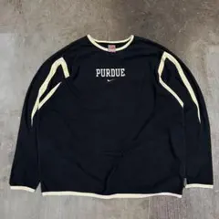 90's y2k Nike Purdue フリース　ブラック　刺繍　ロゴ