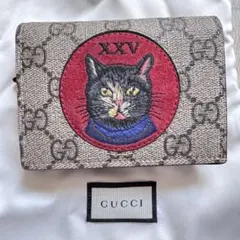 GUCCI グッチ　ミスティックキャット　二つ折り財布 猫 赤 高島屋
