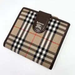 【美品】バーバリー　ノバチェック　折り財布　ヴィンテージ　がま口　レア