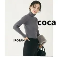 cocaコカ♥ 極厚タートルネックリブニット レディーストップス長袖 インナー