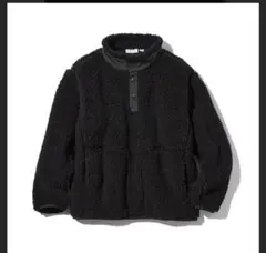 ユニクロ★フリースプルオーバー 130㎝ 黒★防寒 ボア トレーナー アウター